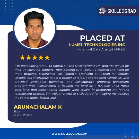 Arunachalam CFA Testimonial